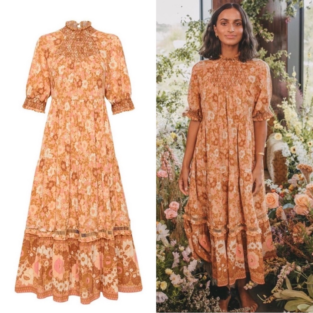 Spell & The Gypsy Anne Midi Gown - Peach